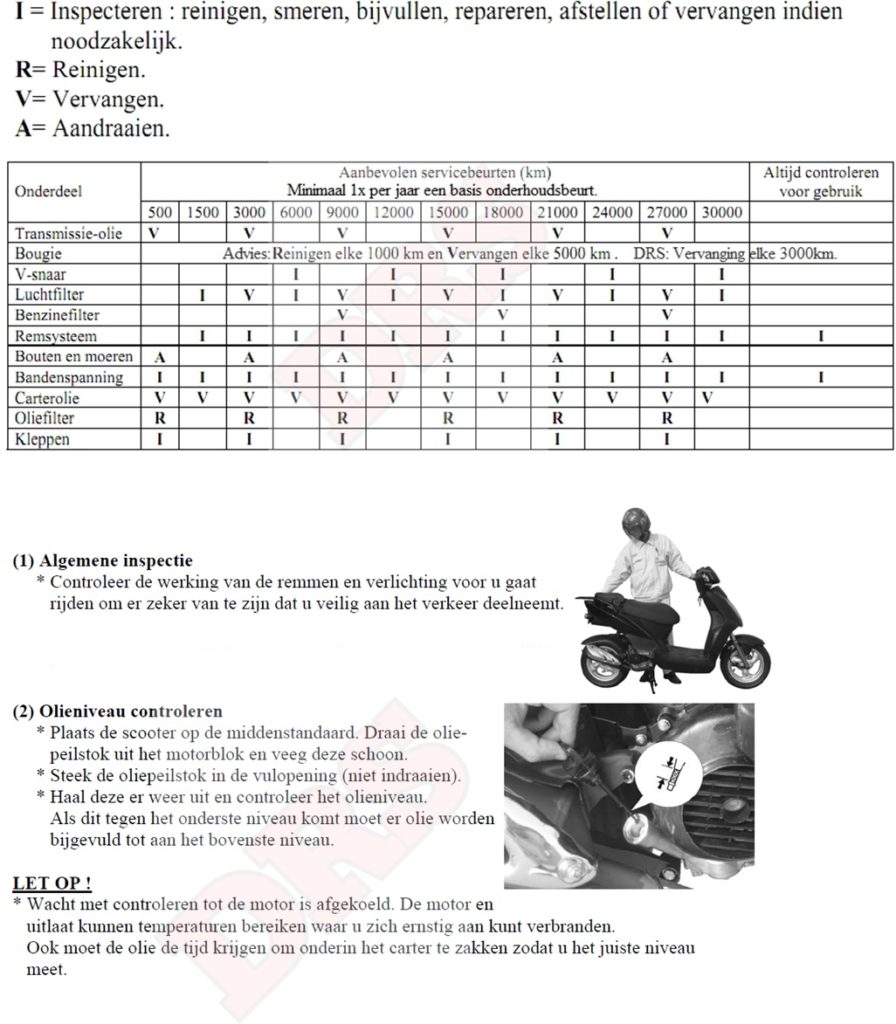 Onderhoudsschema-4T – De Roode Scooters